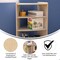 Flash Furniture Bright Beginnings Commercial Bow Front 3 Tier Wooden Classroom Open Corner Storage Unit, Natural MK-KE24077-GG - alternate 6